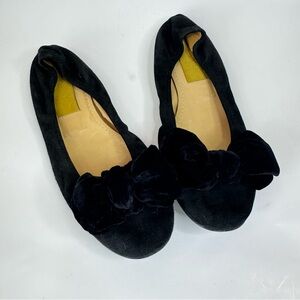 Lanvin Suede Bow Ballet Flats